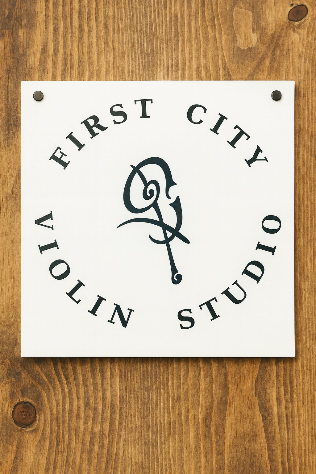 First City Violin Studio sign concept
